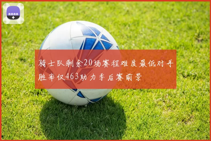骑士队剩余20场赛程难度最低对手胜率仅463助力季后赛前景